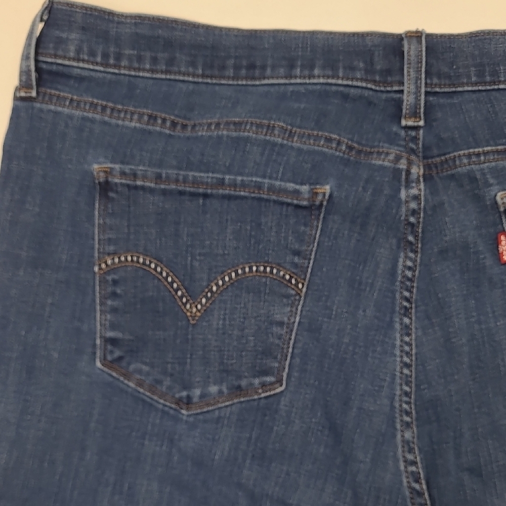 Levi's 415 Classic Boot Jeans High Waist Rise Dark Wash Embroidered Details Y2K - Picture 15 of 17